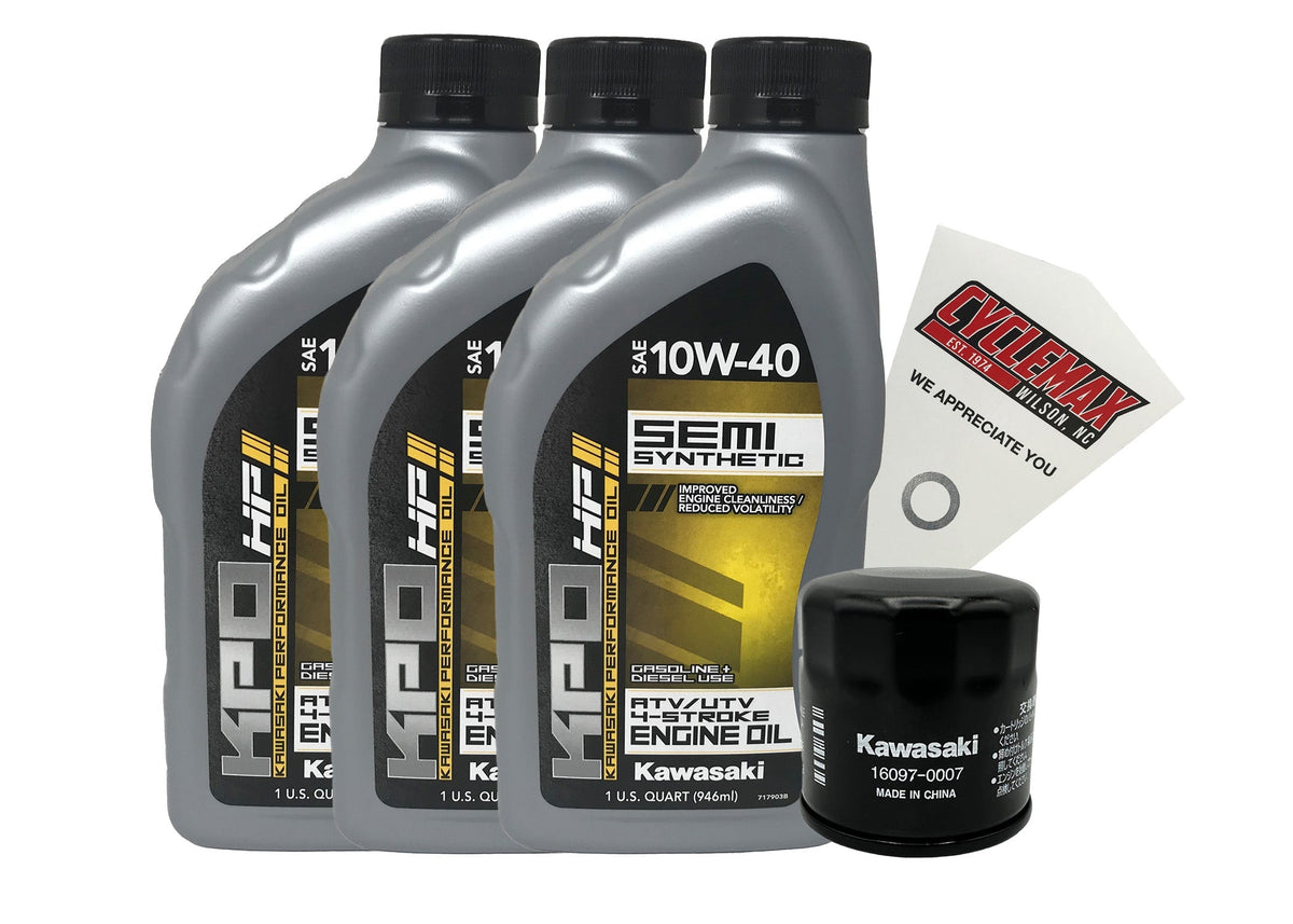 Kawasaki KPO Semi-Synthetic Oil Change Kit for 2013 BRUTE FORCE 750