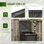 80 Gallon Outdoor Compost Bin for Fast Soil Creation, Green