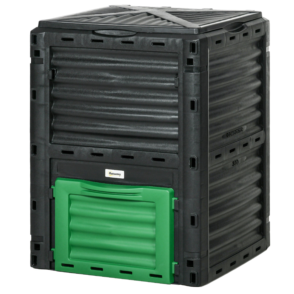 80 Gallon Outdoor Compost Bin for Fast Soil Creation, Green