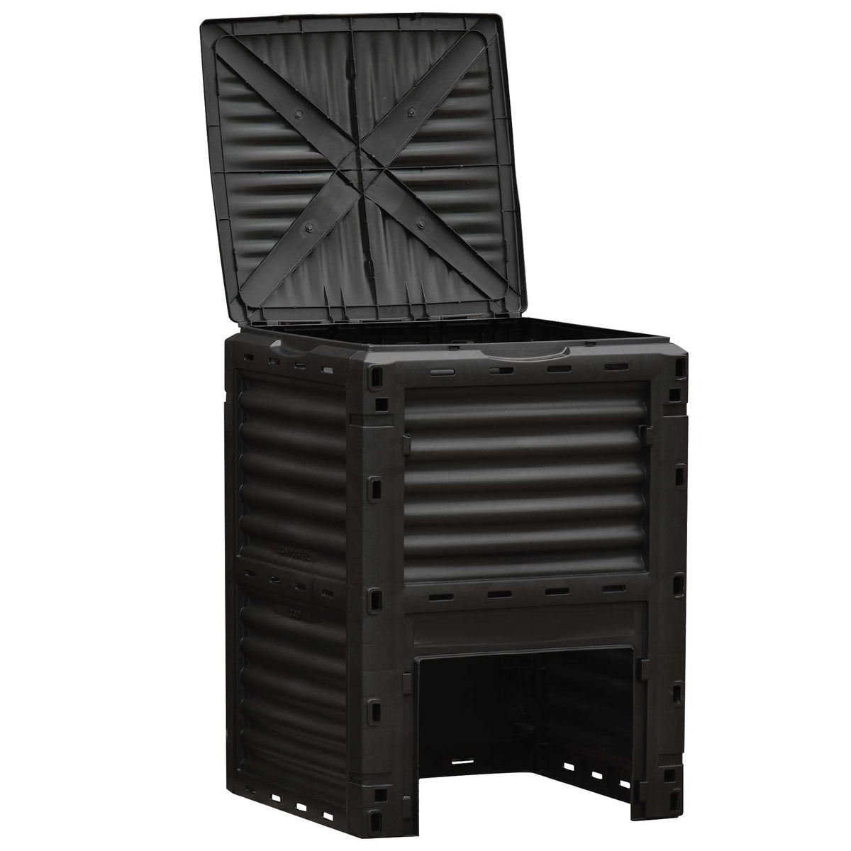 80 Gallon Outdoor Compost Bin for Fast Soil Creation, Yellow