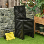 80 Gallon Outdoor Compost Bin for Fast Soil Creation, Yellow