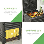 80 Gallon Outdoor Compost Bin for Fast Soil Creation, Yellow