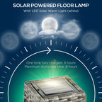 Auto-On/Off LED Solar Pathway Light for Garden, Lawn, Driveway & Porch, Gray