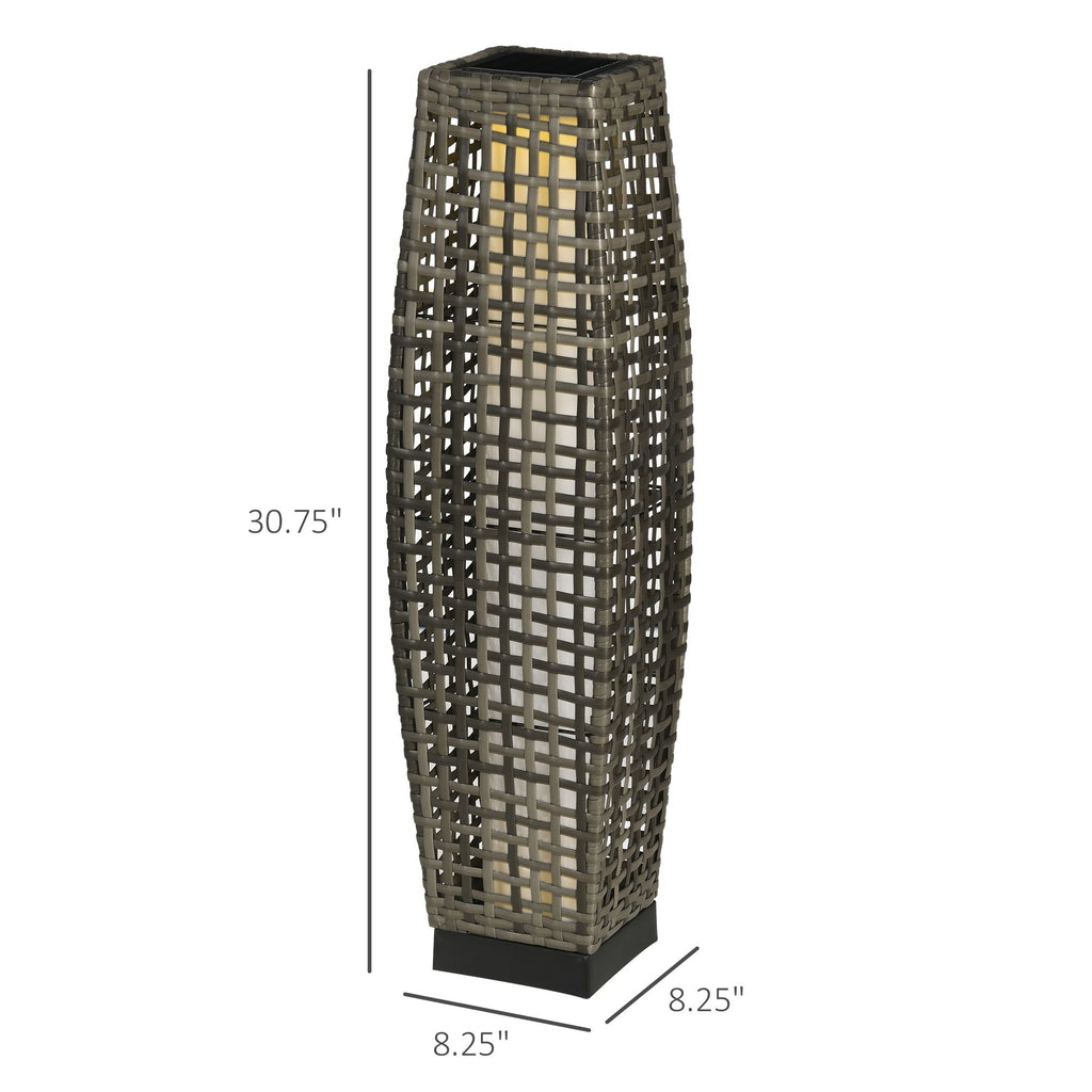 Auto-On/Off LED Solar Pathway Light for Garden, Lawn, Driveway & Porch, Gray