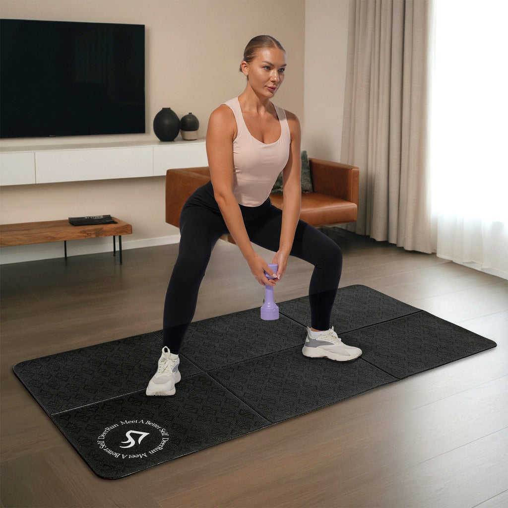 DeerRun® Glory Mat in 6MM Signature PVC, Higher Density Foldable Treadmill Mat