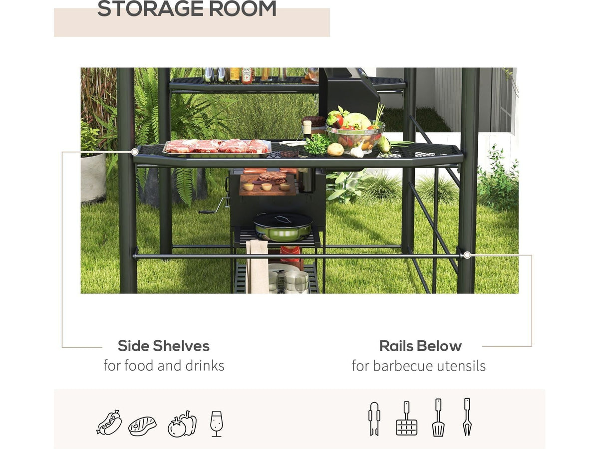 8' x 5' Outdoor Shelter Grill Gazebo