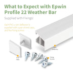 PVC-u Door Weather Bar