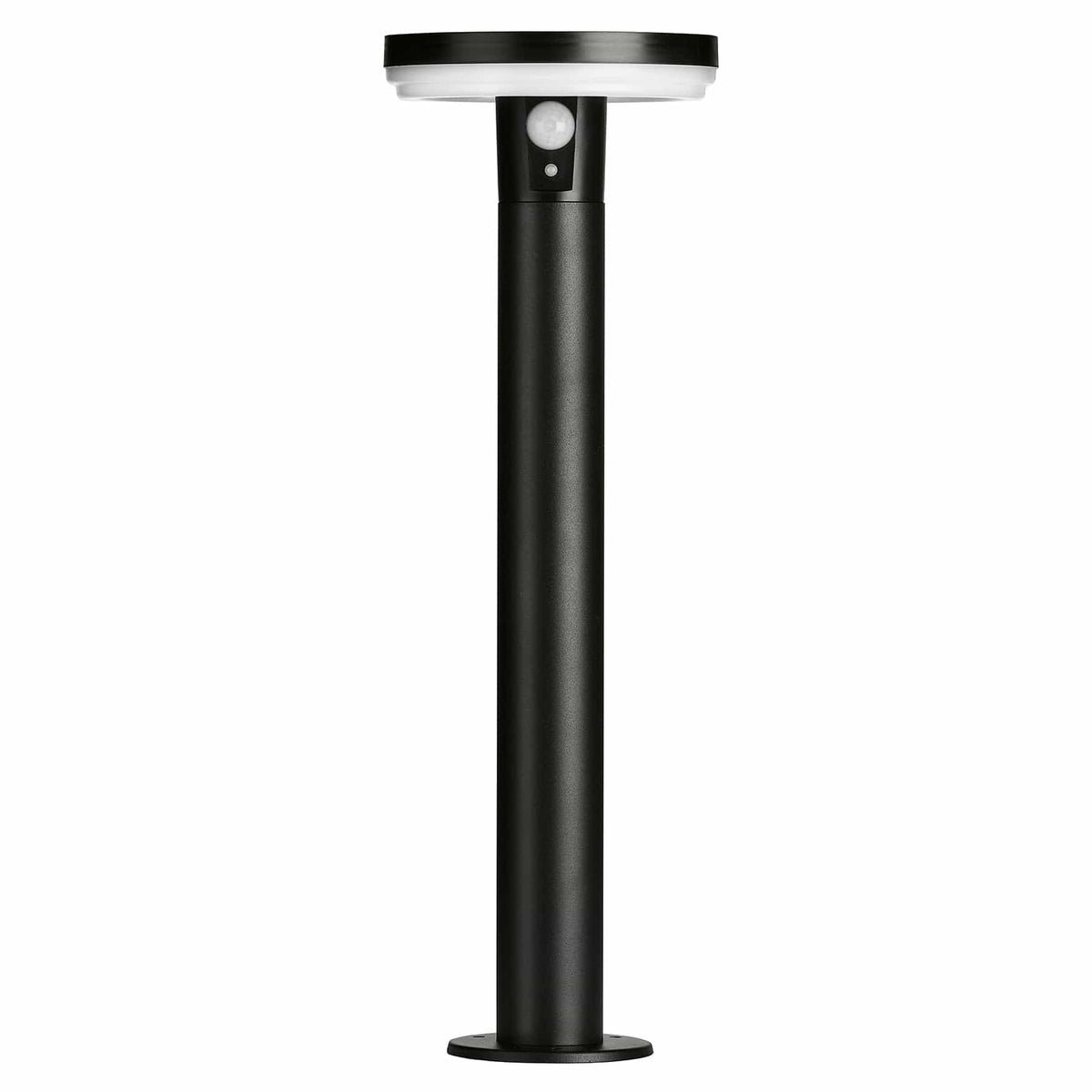 4lite Antheia Solar IP54 Die-Cast Aluminium LED Outdoor Bollard Light with Built in PIR Motion Sensor - Maplin