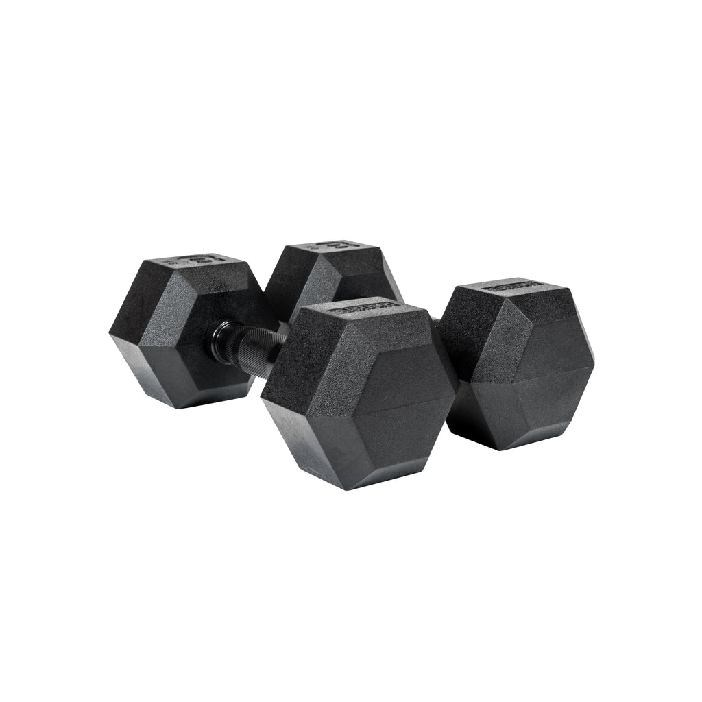 8kg Black Hex Dumbbell Pair