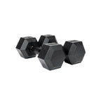 8kg Black Hex Dumbbell Pair