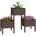 Self-Watering Plastic Raised Garden Bed with Legs