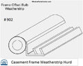 902 AmesburyTruth Offset Kerf Mounted  Foam Filled Seal Window Weather Strip