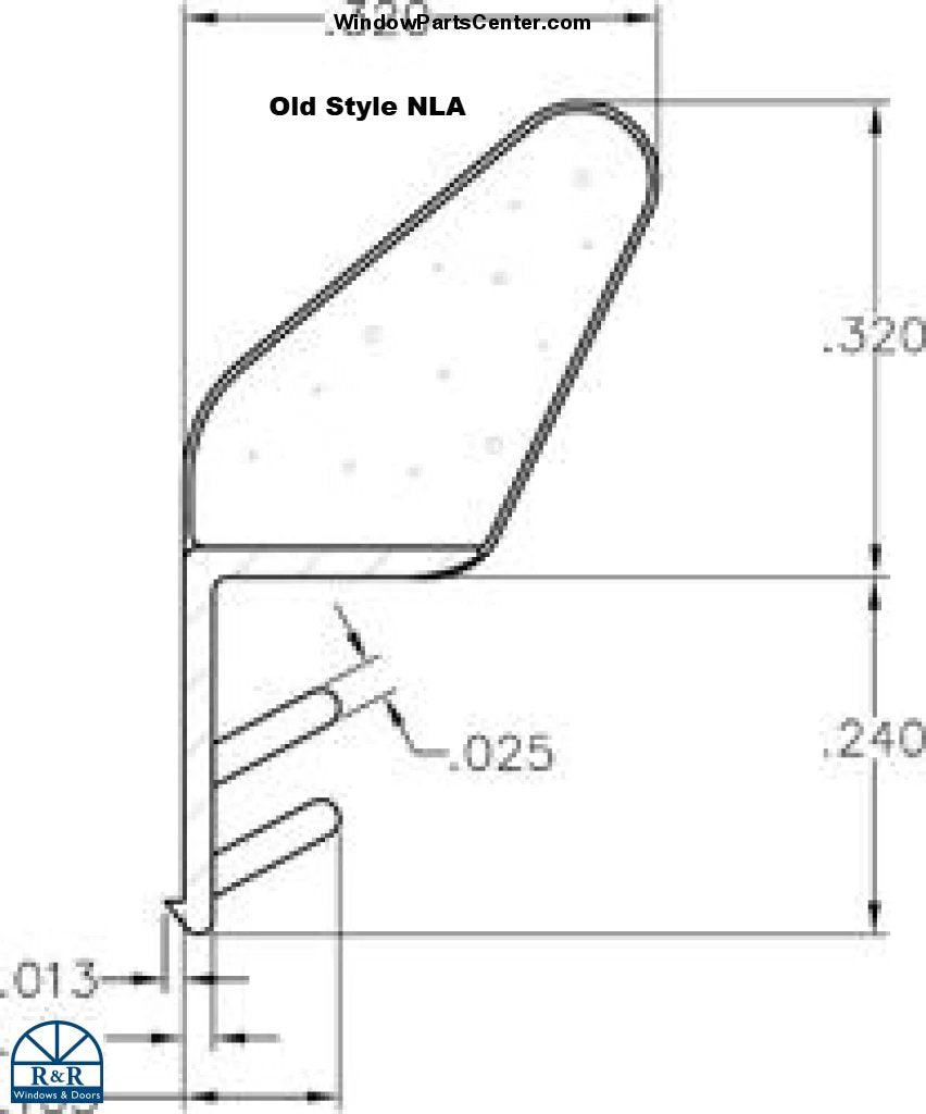 906 AmesburyTruth Window Kurf Mounted Foam-tite Seal Window Weather-Strip
