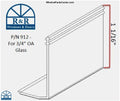 912 3/4" Snap-In-Vinyl  Glazing Bead