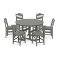 Savannah 7-Piece Side Chair Round Counter Set