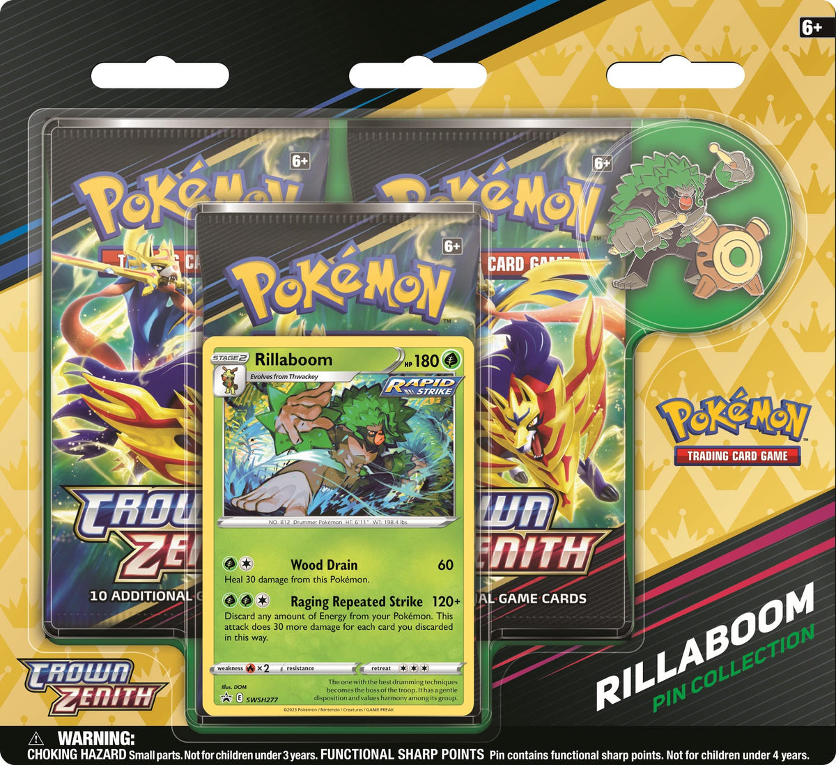 Pokemon TCG: Crown Zenith Pin Collection (One at Random)