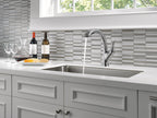 Open Box - Delta 4153-AR-DST Linden Pull-Out Kitchen Faucet with Temporary Flow Increase and Optional Base Plate - Includes