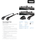Thule WingBar Edge 9594 Aerodynamic Aluminium Roof Bars Pair 104cm - Silver