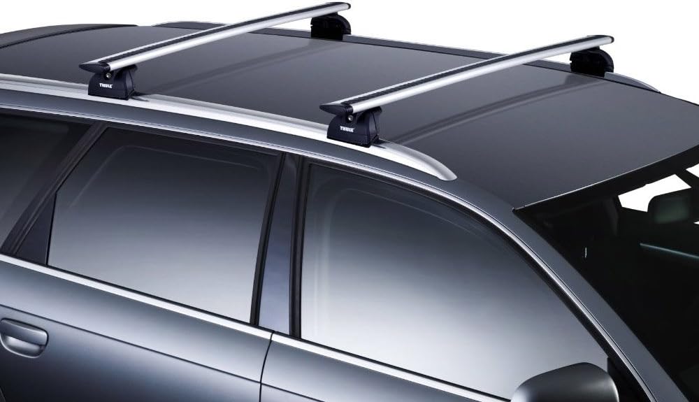 Thule 960 WingBar 108cm Aluminium Aerodynamic Car Roof Bars - Pair - Silver