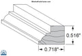966  Interior Pine Glazing Bead