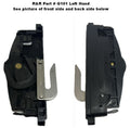 Left hand view of G101. Left if hinge is on left side of window when viewed from the exterior. 