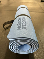 Muscle Motion Yoga Mat - Reversible - Grey Blue / Baby Blue