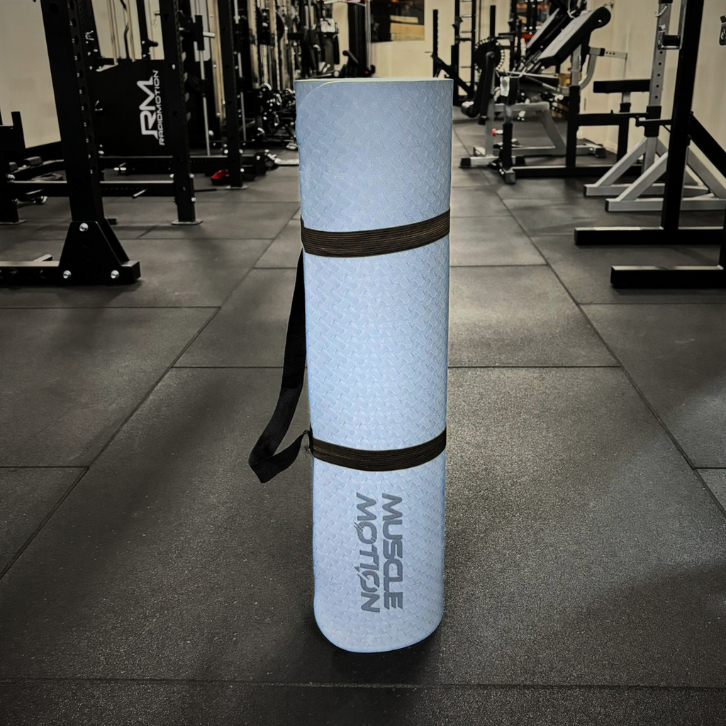 Muscle Motion Yoga Mat - Reversible - Grey Blue / Baby Blue