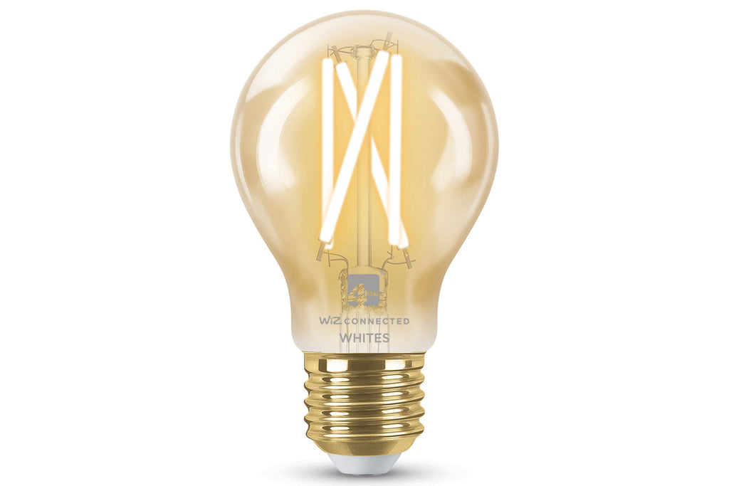 4lite WiZ Connected A60 Filament Amber WiFi LED Smart Bulb - E27 Large Screw - Maplin