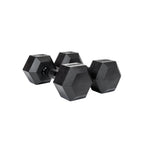 9kg Black Hex Dumbbell Pair