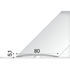 A71 80mm Anodised Aluminium Self Adhesive Door Threshold Strip