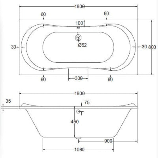 Comet 10 Jet Whirlpool Bath