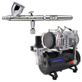 Eclipse HP-CS 4207 Dual-Action Airbrush with 0.35 mm. Tip with Twin Cylinder Piston Airbrush Air Compressor with Air Storage