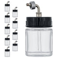 Box of 10-each TB-007 Empty 3/4-Ounce, (22cc) Glass Bottle for SB84 Side-Feed Mount Airbrush