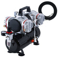 TC-828 Airbrush Compressor with Tank- 1/3 HP Twin Cylinder, 4L Air Tank, 78L/Min Flow, Multi-Airbrush & Spray Gun Support, True