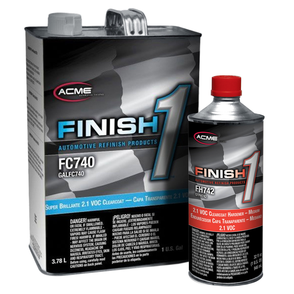 Finish 1 - Super Brillante 2.1 VOC Clearcoat with 2.1 VOC Clearcoat Hardener - Medium - Gallon Kit