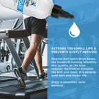 100% Silicone Treadmill Lubricant for Belt Maintenance - 4oz Bottle, Dual Applicators for Easy Lube Application - Extends Life, Smooths Operation