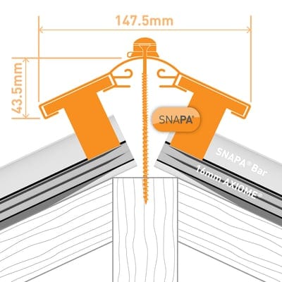 Snapa Super Ridge End Cap - White