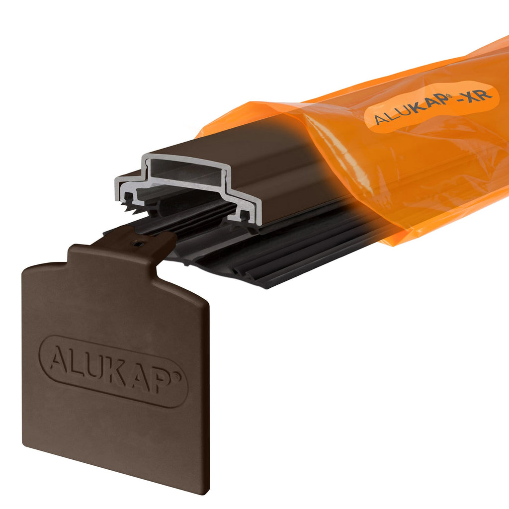 Alukap-XR 45mm Aluminium Bar with 55mm Slot Fit Rafter Gasket and End Cap - All Lengths