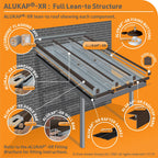 Alukap-XR 45mm Aluminium Bar with 55mm Slot Fit Rafter Gasket and End Cap - All Lengths