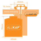 Alukap-XR 45mm Aluminium Bar with 45mm Slot Fit Rafter Gasket and End Cap - All Lengths