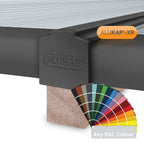 Alukap-XR 45mm Aluminium Bar with 55mm Rafter Gasket and End Cap - All Lengths
