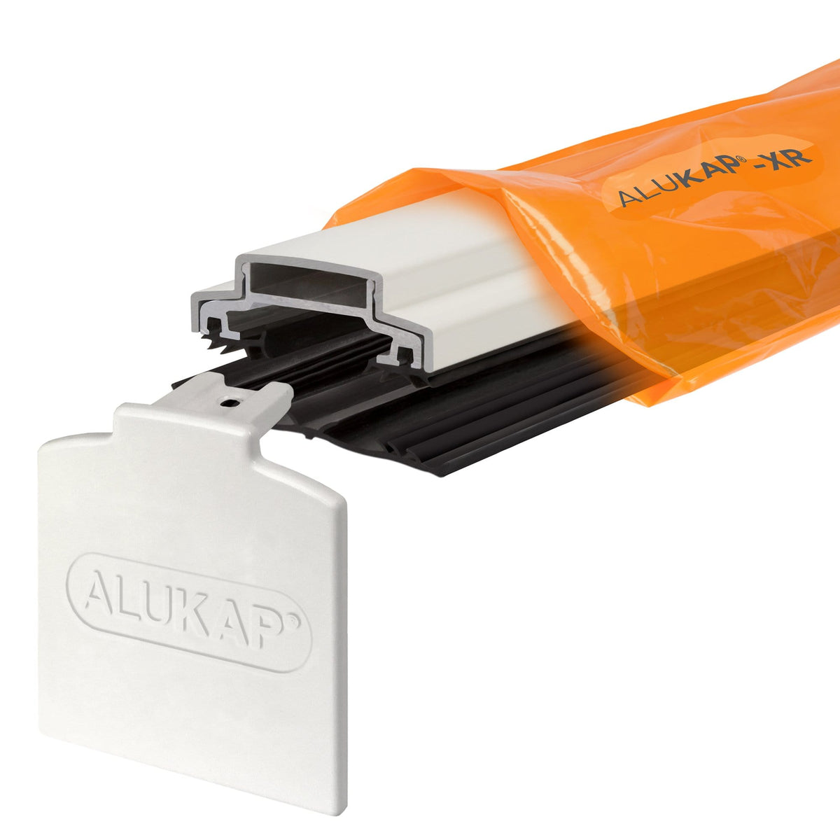 Alukap-XR 45mm Aluminium Bar with 55mm Slot Fit Rafter Gasket and End Cap - All Lengths