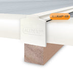 Alukap-XR 45mm Aluminium Bar with 55mm Slot Fit Rafter Gasket and End Cap - All Lengths