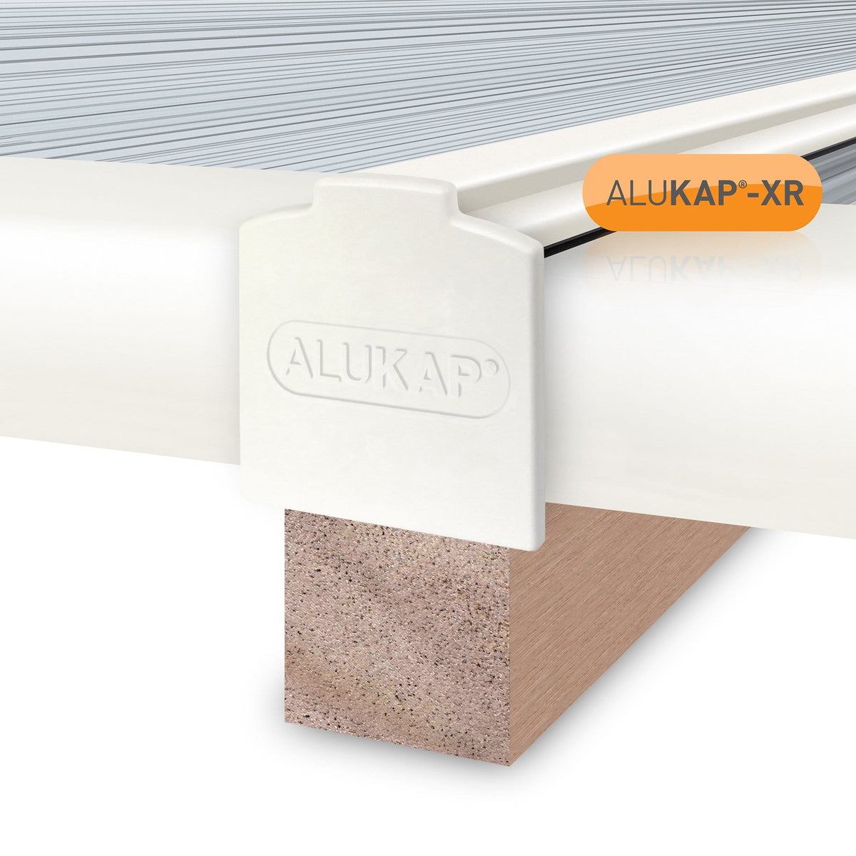 Alukap-XR 45mm Aluminium Bar with 45mm Slot Fit Rafter Gasket and End Cap - All Lengths