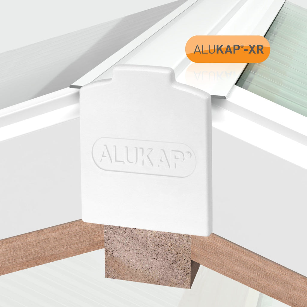 Alukap-XR Aluminium Hip Bar with 55mm Rafter Gasket and End Cap - All Lengths