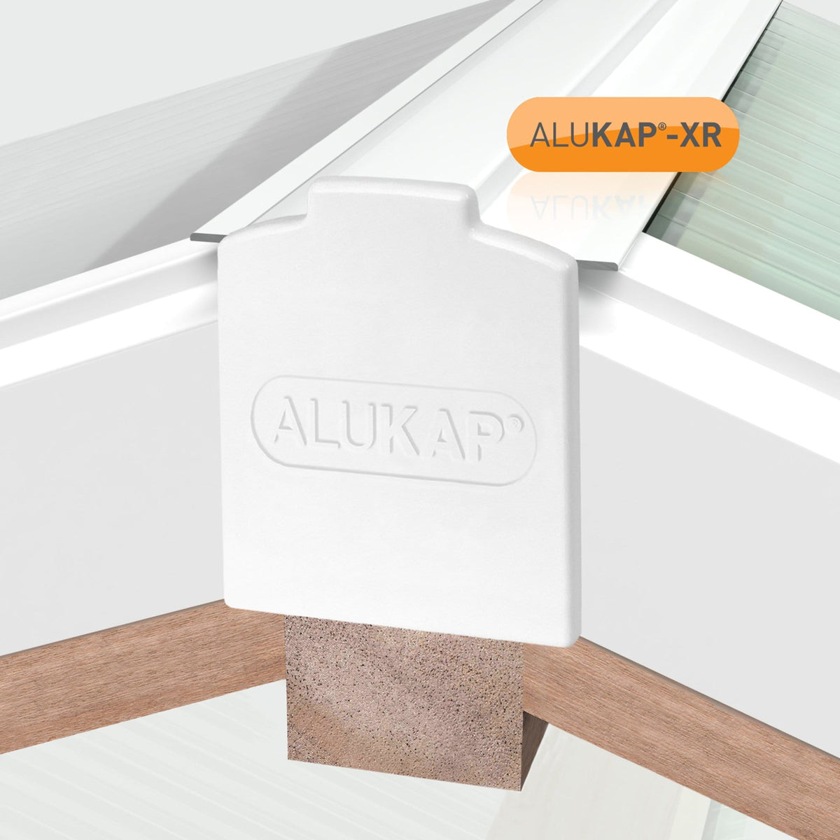 Alukap-XR Aluminium Hip Bar with 55mm Rafter Gasket and End Cap - All Lengths