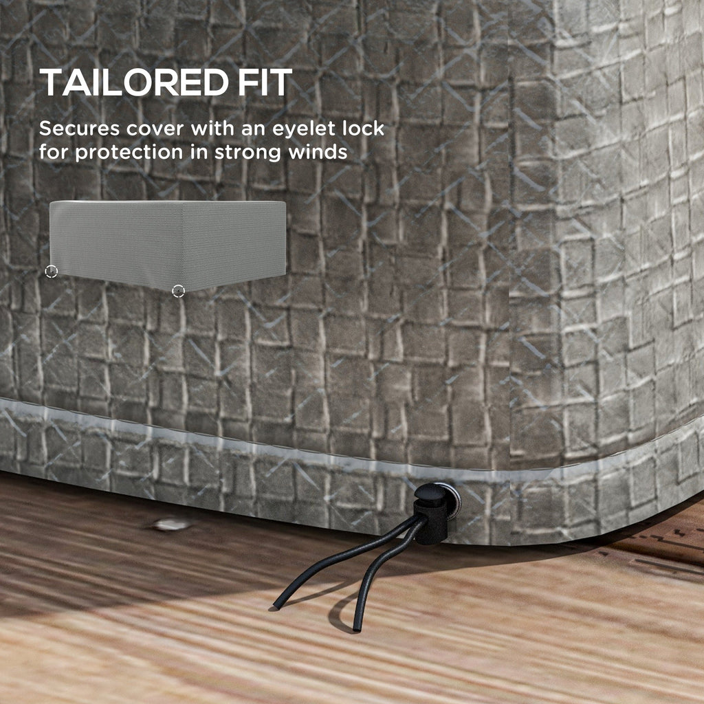 Waterproof & Anti-UV Large Protective Patio Set Covers, 235x190x90 cm, Grey