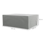 Waterproof & Anti-UV Large Protective Patio Set Covers, 235x190x90 cm, Grey