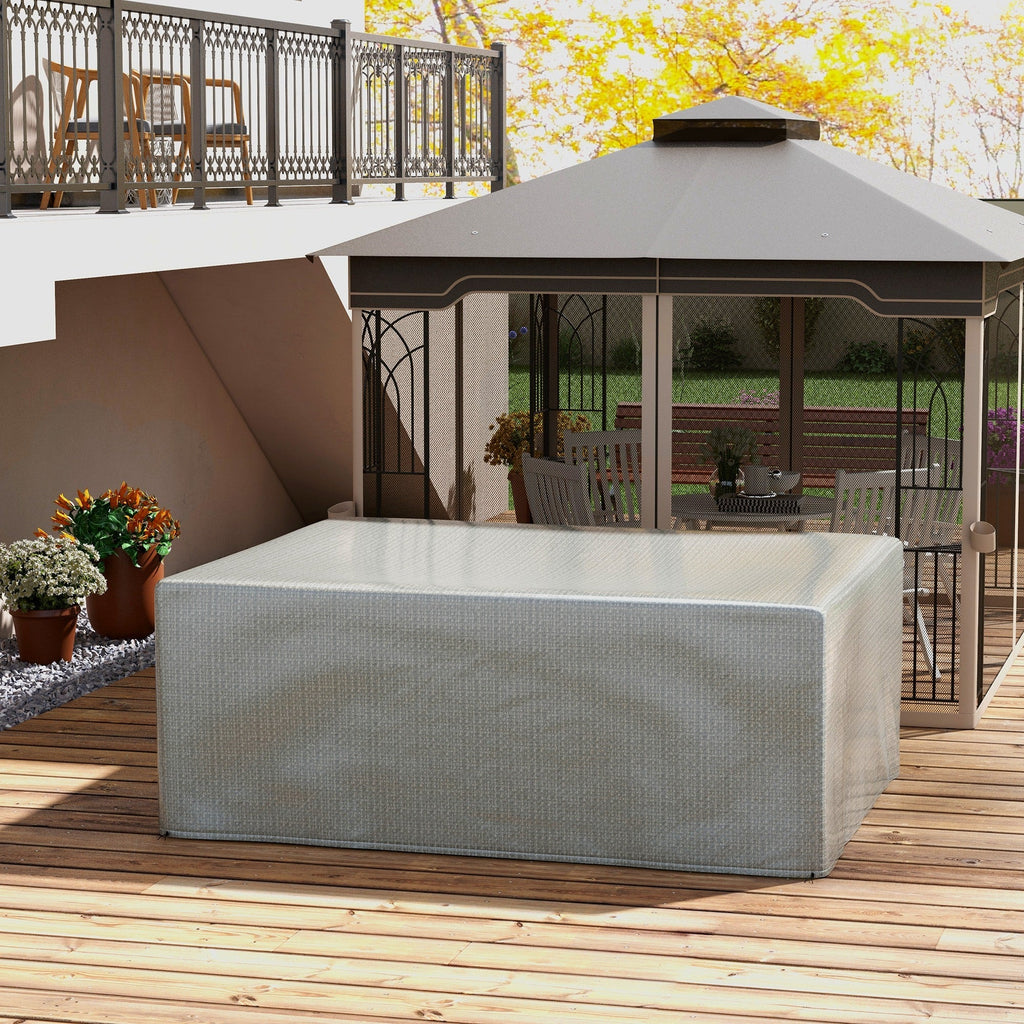 Waterproof & Anti-UV Large Protective Patio Set Covers, 235x190x90 cm, Grey