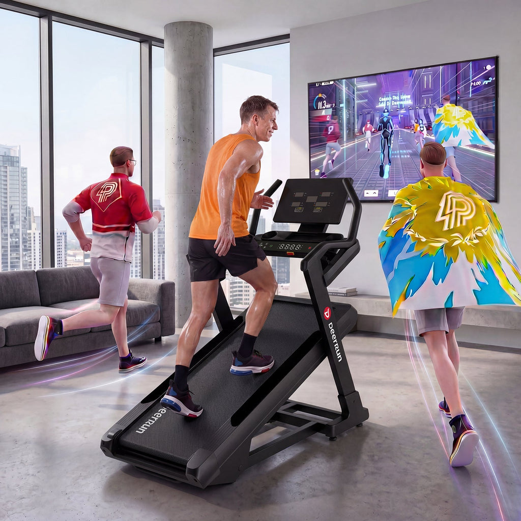 DeerRun Apex Titan 1 -6% Decline to 48% Incline Real Terrain Training Treadmill
